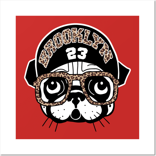 Spike lee brooklyn hip hop pug Wall Art by yumiyoshi4